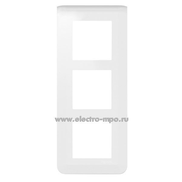 Р2559. Рамка Mosaic 078856L для 3х2 модулей вертик. для коробок с межосев. расст. 57мм белая (Legran