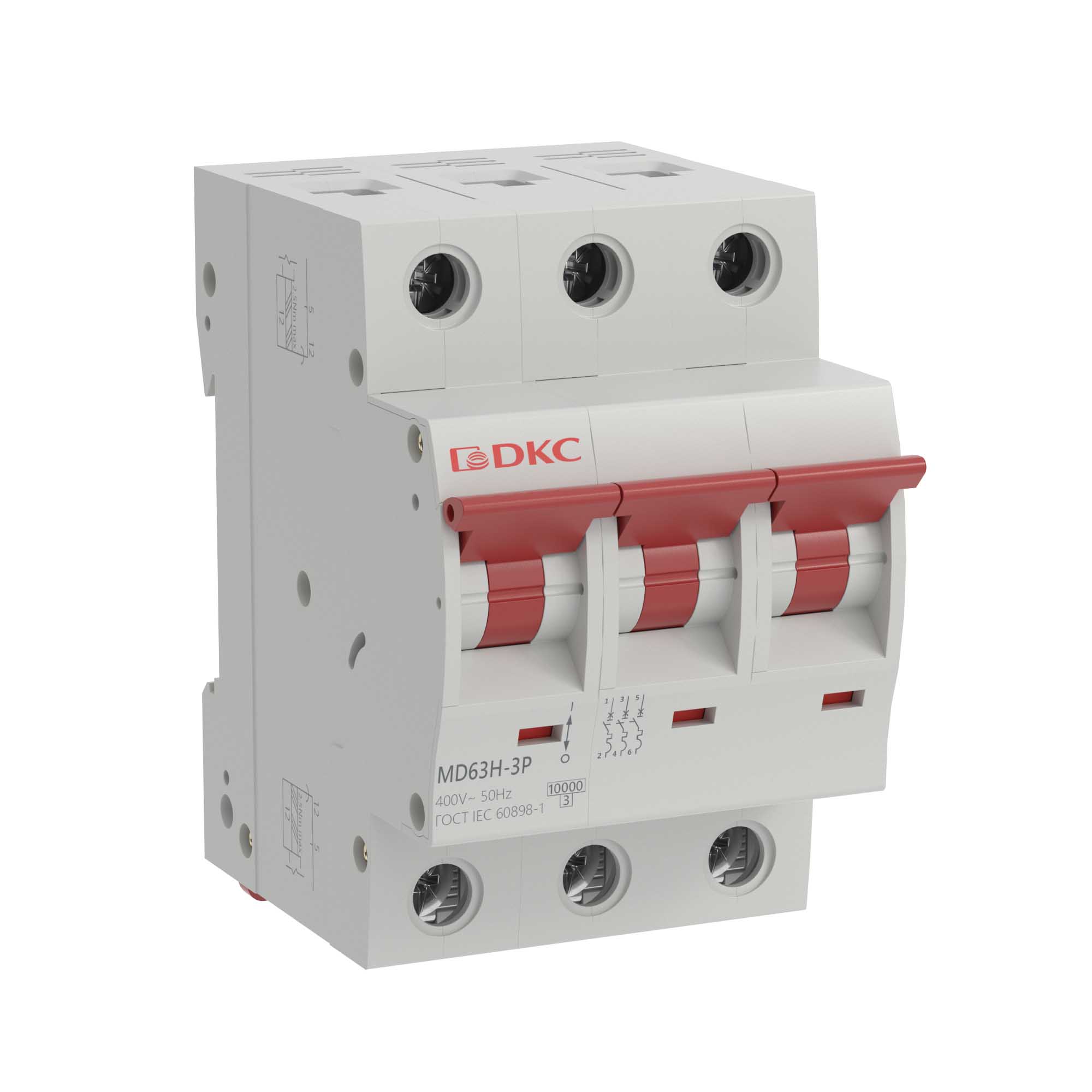 А20. Автоматический MD63H-3PD1 выключатель модульный YON max типа MD63H, 10кА, 3 полюса, хар-ка  (ДКС)
