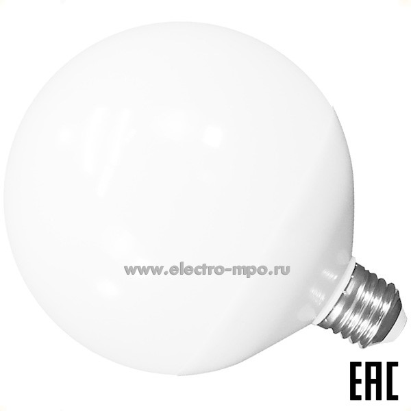 Л16. Лампа 25Вт 661570 GLDEN-G125F-25-230-E27-4500К 1700Лм светодиодная "шар" х/б свет (General)