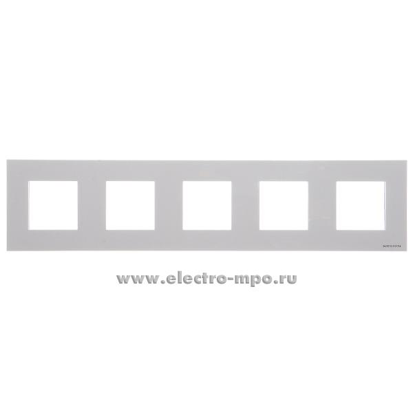 Ю0250. Рамка-5 Zenit N2275BL 2CLA227500N1101 на 10 (5х2) модулей белая (ABB)