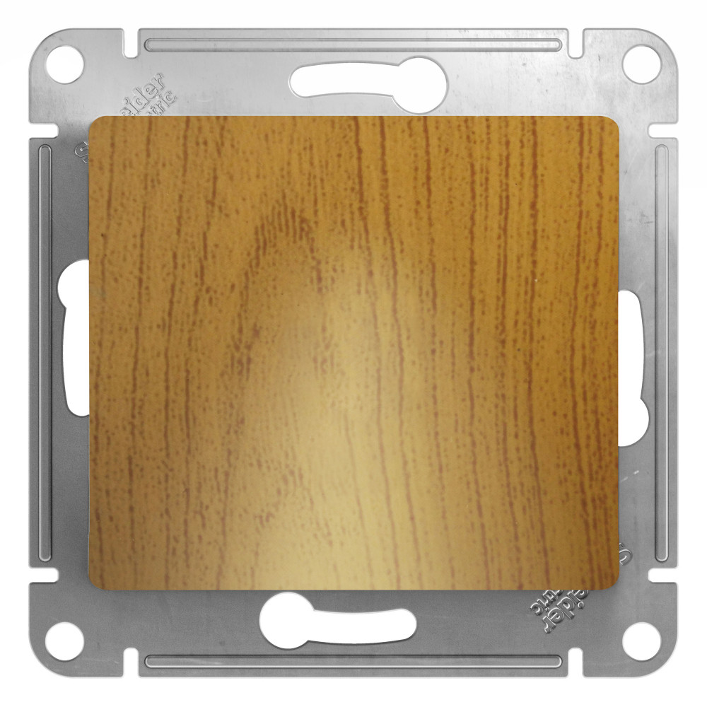 Ю1693. Вывод кабеля Glossa GSL000599 декоративный с суппортом с/п дуб (Systeme Electric)