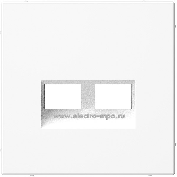 Р2835. Накладка ArtGallery GAL000190 двойная для информационных функций типа Keystone белая (SE)