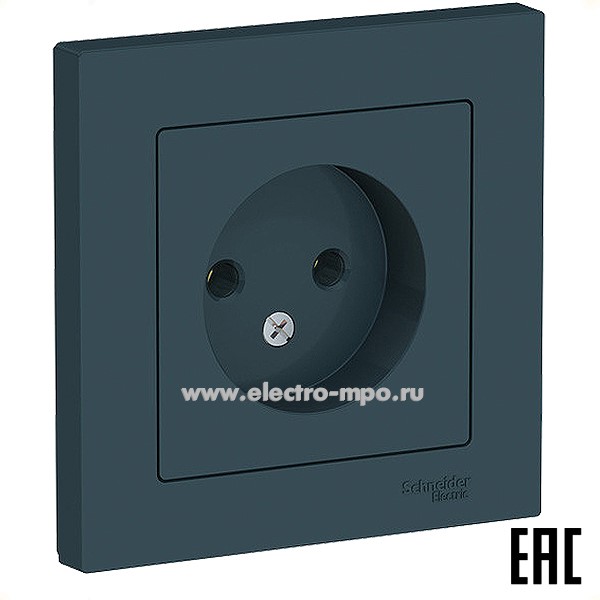 Ю51. Розетка AtlasDesign ATN000840 с/п изумруд (Systeme Electric)
