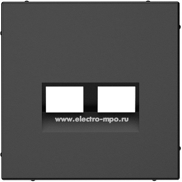 Р3185. Накладка ArtGallery GAL001490 двойная для информационных функций типа Keystone базальт (SE)