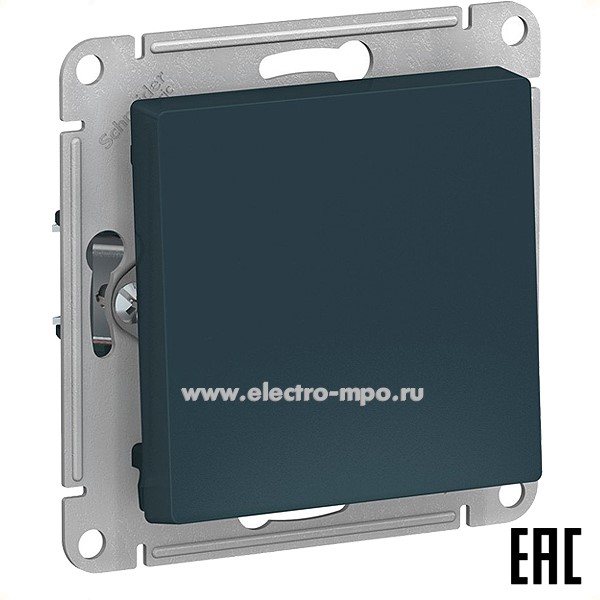 Ю51. Механизм AtlasDesign ATN000821 выключателя 1кл. двухполюсного с/п изумруд (Systeme Electric)