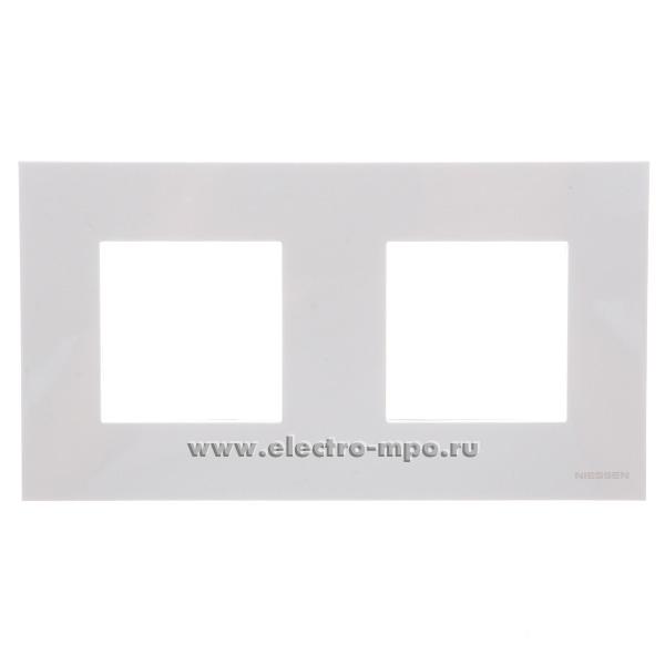 Ю0226. Рамка-2 Zenit N2272BL 2CLA227200N1101 на 4 (2х2) модуля белая (ABB)