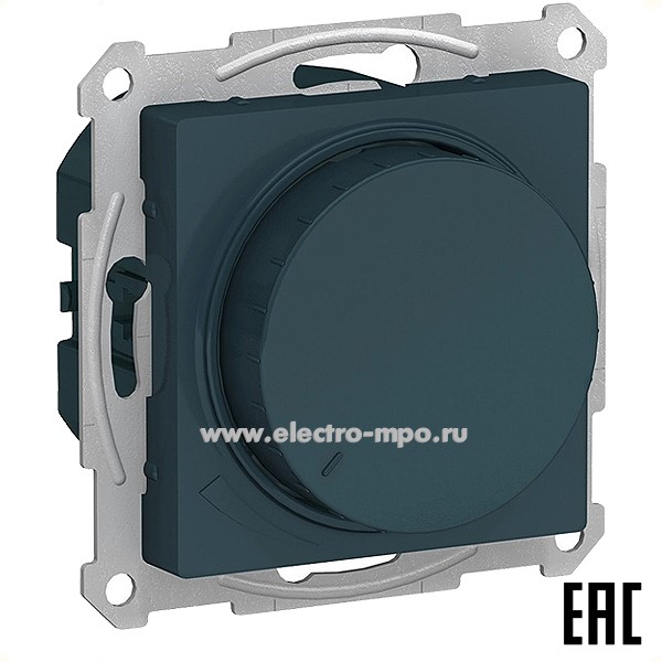 Ю51. Механизм AtlasDesign ATN000823 светорегулятора 10-400 Вт (LED 3-150Вт) с/п изумруд (Systeme)