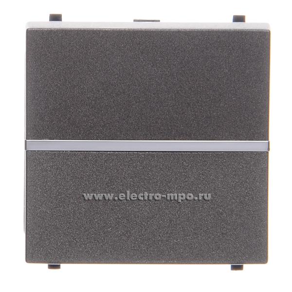 Ю0232. Механизм Zenit N2202AN 2CLA220200N1801 переключателя 1 кл. с/п 2 модуля антрацит (ABB)