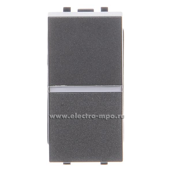 Ю0230. Механизм Zenit N2102AN 2CLA210200N1801 переключателя 1 кл. с/п 1 модуль антрацит (ABB)