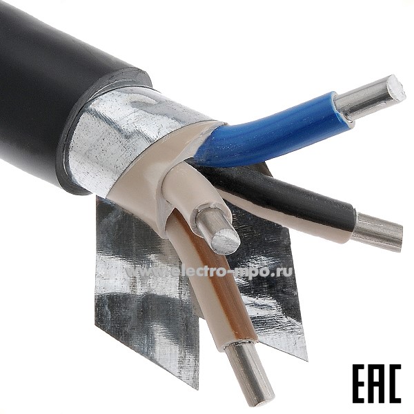 П37. Кабель силовой бронированный АВБШвнг(А)-LS 4х6ок 0,66кВ (N) (з), МКЗ