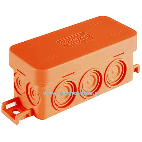 К20. Коробка 43254HF огнестойкая, о/п 90х42х40, 10 вых., IP55, оранж.(Экопласт)