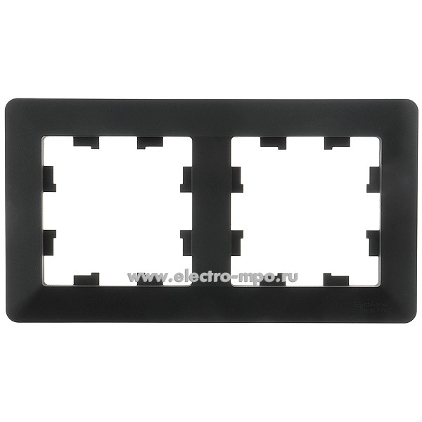 Ю32. Рамка-2 AtlasDesign Air ATN221002 универсальная карбон/дымчатый черный (Systemе Electric)