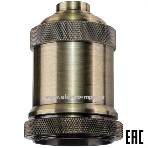 Р09. Патрон 61518 NLH-V01-007-E27 декоративный подвесной, металл, черненая бронза (Navigator)