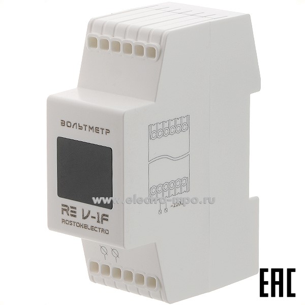 Б1839. Вольтметр RE V-1F переменного тока 1 фазный ~40-400В IP20 (ROSTOKELECTRO)