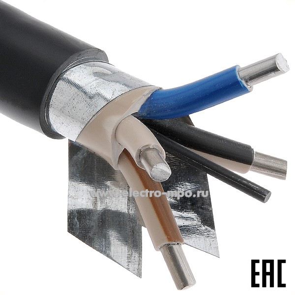 П37. Кабель силовой бронированный АВБШвнг(А)-LS 4х10ок 0,66кВ (N), МКЗ