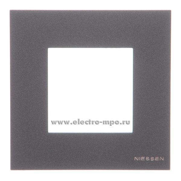 Ю0243. Рамка-1 Zenit N2271AN 2CLA227100N1801 на 2 модуля антрацит (ABB)