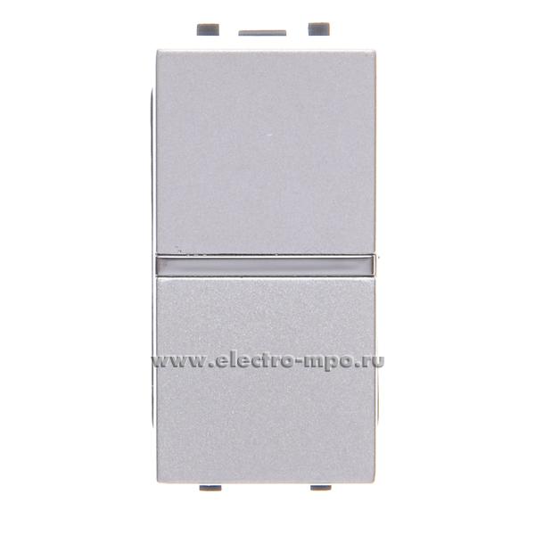 Ю0270. Механизм Zenit N2102PL 2CLA210200N1301 переключателя 1 кл. с/п 1 модуль серебро (ABB)