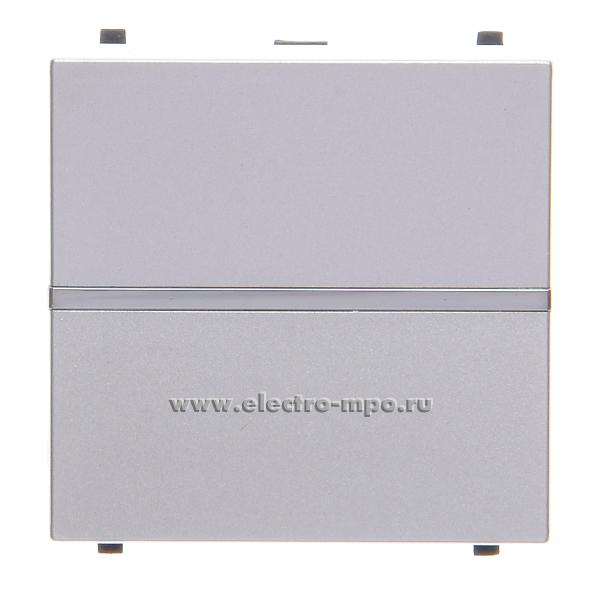 Ю0272. Механизм Zenit N2202PL 2CLA220200N1301 переключателя 1 кл. с/п 2 модуля серебро (ABB)