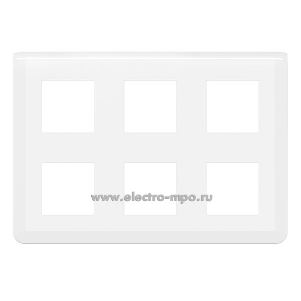Р2551. Рамка Mosaic 078832L для 2х3х2 модулей белая (Legrand)