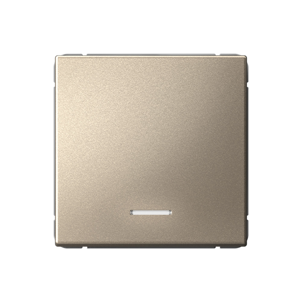 Р34. Механизм ArtGallery GAL000513S выключателя 1 кл. безвинт. зажим с/п с подсветкой шампань (SE)