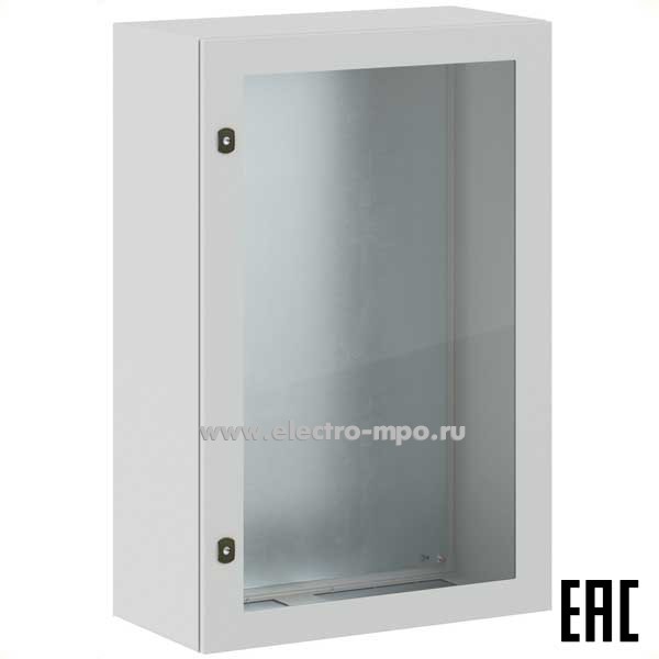 Е9170. Шкаф STX R5STX1284-OUTDOOR навесной IP66 1200х800х400 с прозрачной дверью и монтажной платой (ДКС)