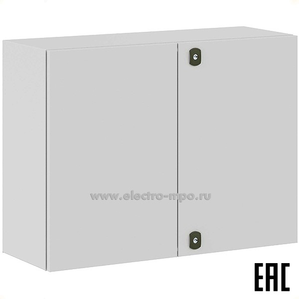 Е9171. Шкаф ST R5ST0683-OUTDOOR навесной IP55 600х800х300 с двухстворчатой дверью и монтажной платой (ДКС)