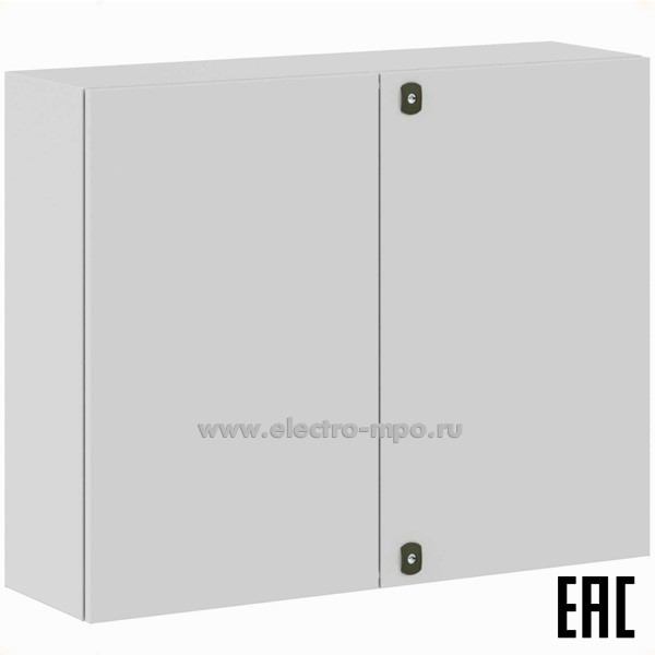 Е9173. Шкаф ST R5ST0813-OUTDOOR навесной IP55 800х1000х300 с двухстворчатой дверью и монтажной платой (ДКС