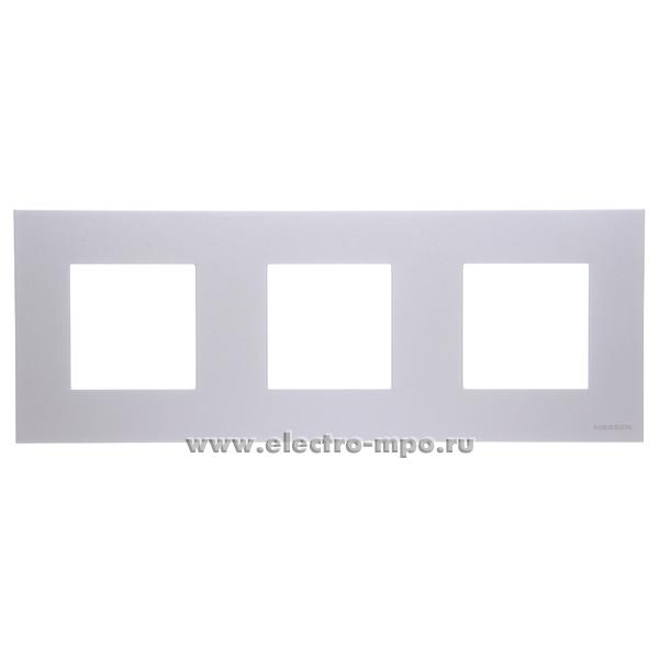 Ю0285. Рамка-3 Zenit N2273PL 2CLA227300N1301 на 6 (3х2) модулей серебро (ABB)