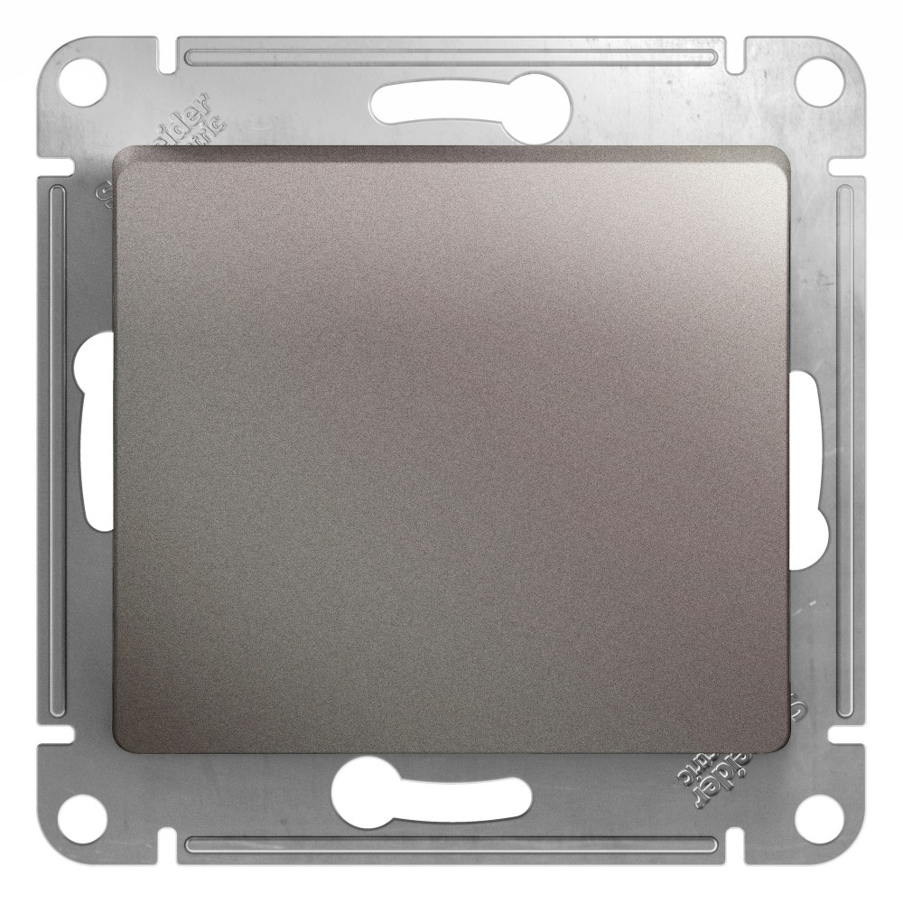 Ю14. Механизм Glossa GSL001215 выключателя кнопочного 1кл. с/п платина (Systeme Electric)