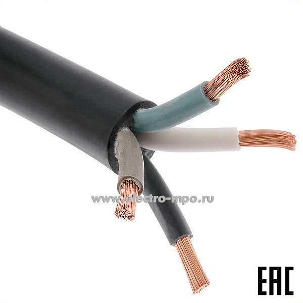 П3134. Кабель КГтп-ХЛ 4х25,0 кв.мм ГОСТ термоэластопласт (Брэкс Брянск)