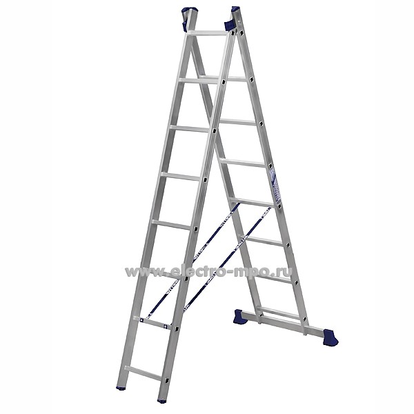 В6044. Лестница 5208 профессионал. универсал. алюм. 2 секции L=2,26-3,66м (Алюмет Россия)