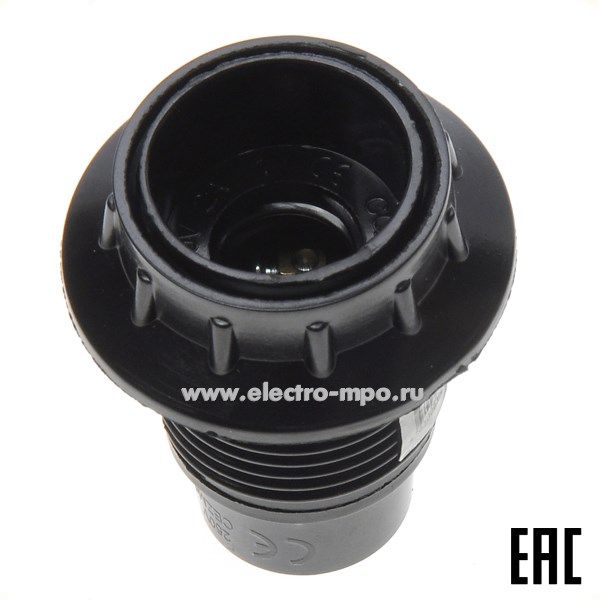 Р1108. Патрон Е14 474000 GLH-E14-CAR-H-B-R, карболитовый, подвесной, с кольцом, черный (General)