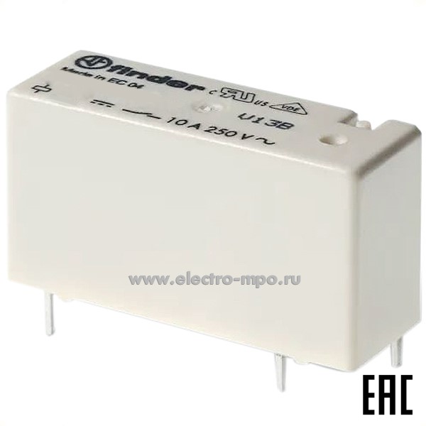 А94. Реле промежуточное 434170240001 24В DC (чувствит.) 10А 1перекл. контакт RTIII серия 43 (Finder)