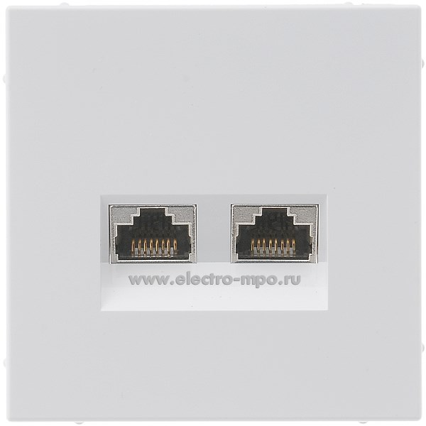 Р2829. Механизм ArtGallery GAL000188 розетки компьютерной 2 входа RJ45 6А с/п белый (Systeme Electric)