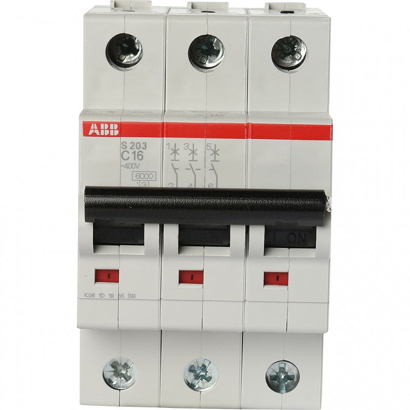 К60. Автоматический выключатель S203P B63  25кА  3-полюсный 2CDS283001R0635 (ABB)