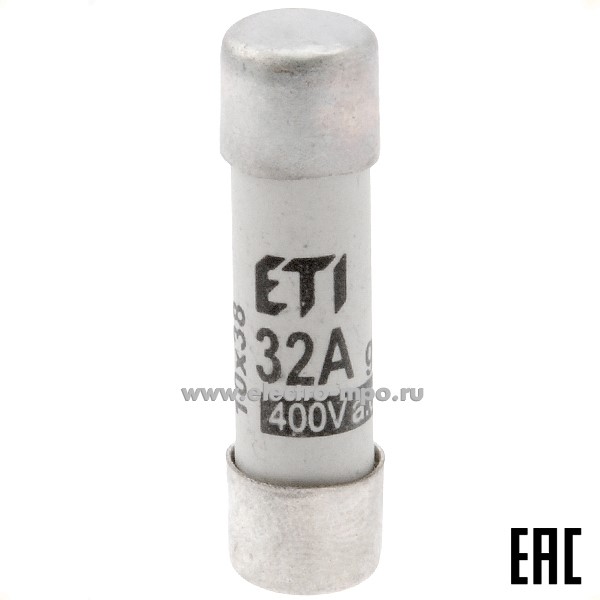 А9661. Плавкая вставка CH10 2620015 32A 400В цилиндрическая 10,3х38мм gG 100кА (ETI Словения)