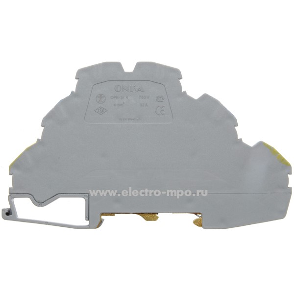 Б7553. Клемма OPK-3K 4 1902 трехуровневая пружинная серая 4мм2 32А 750В ...