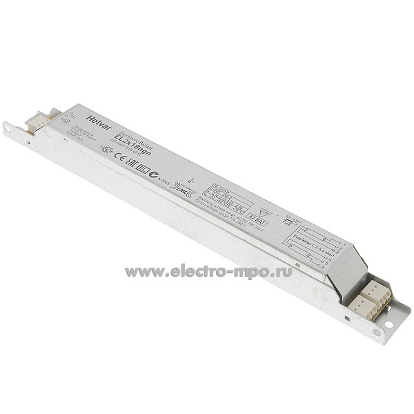 С6343. Дроссель EL2х18ngn электронный для 2-х люминесцентных ламп 18/20Вт, Т8 (Helvar)