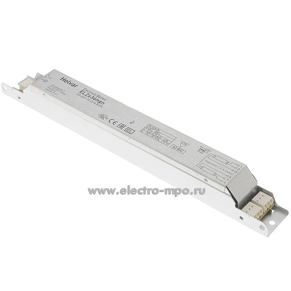 С6344. Дроссель EL2х36ngn электронный для 2-х люминесцентных ламп 36/40Вт, Т8 (Helvar)