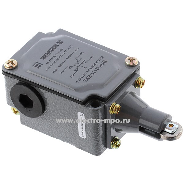 Путевой выключатель ВПК-2111-БУ2 толкатель с роликом 10А 1з+1р IP65 ...