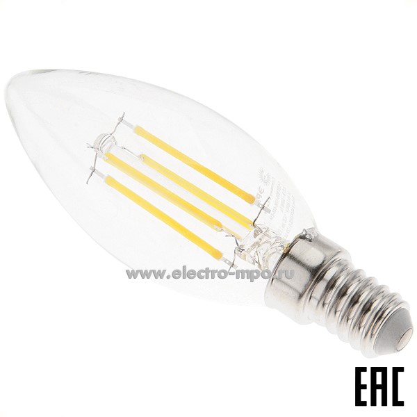 Л0027. Лампа 11Вт Б0046987 F-LED B35-11W-840-E14 1430Лм 4000К светодиодная "свеча" х/б свет (ЭРА)