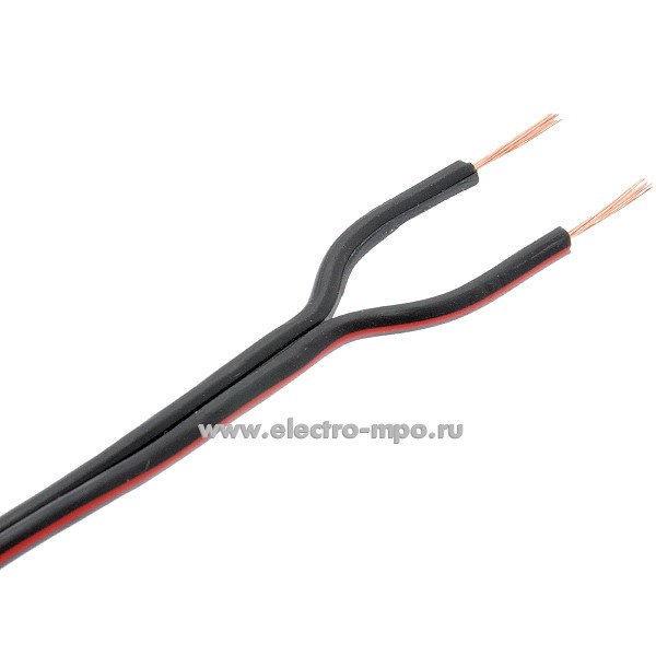 Аудиошнур ШВПМ 2х0,35 кв.мм  ГОСТ красно-черный (Калужский кабельный завод) (П7511)