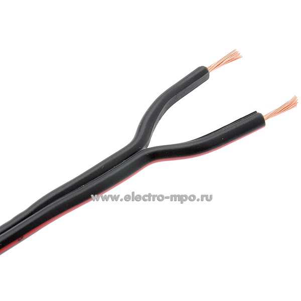 Аудиошнур ШВПМ 2х0,75 кв.мм ГОСТ красно-черный (Калужский кабельный завод) (П7513)