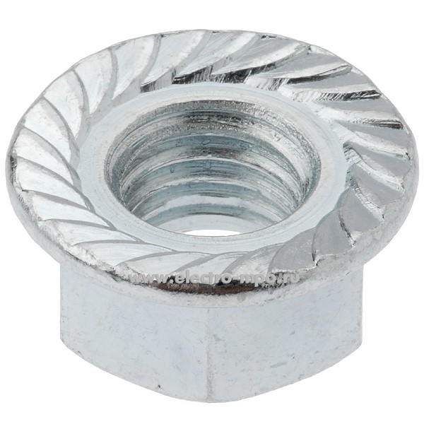 Гайка СМ101000 М10 с насечкой и буртиком (ДКС)