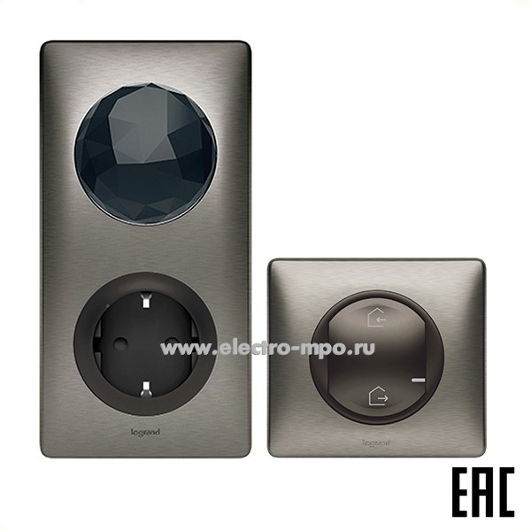 Ю8490. Стартовый пакет Netatmo 064828 Celiane (шлюз,розетка,беспр. выключатель) графит (Legrand)