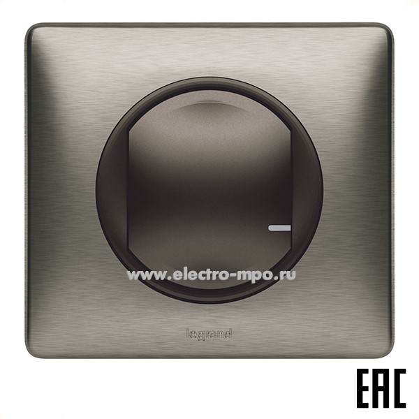 Ю8494. Выключатель-светорегулятор Netatmo 064891 Celiane 1кл. 5-300Вт. с/п графит (Legrand)