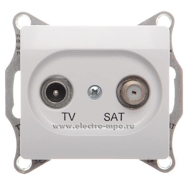 Ю0933. Механизм Glossa GSL000197 розетки TV/SAT конечной с/п белый (Schneider Electric)
