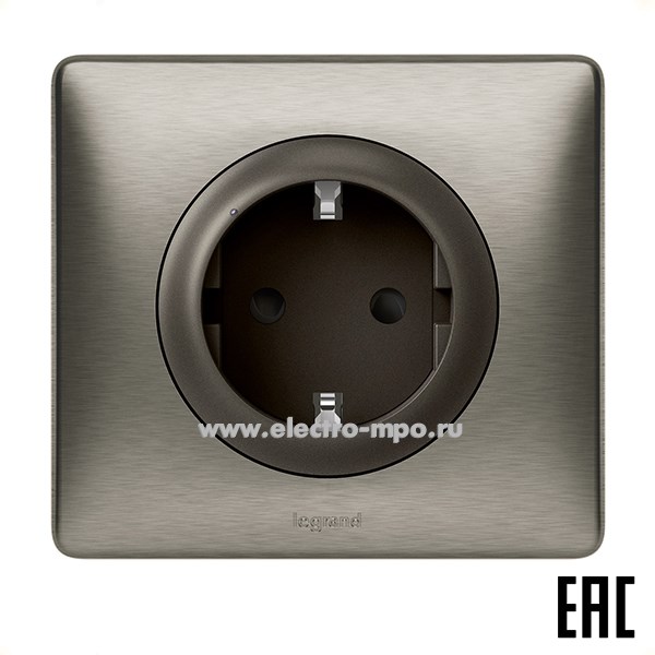 Ю8495. Розетка Netatmo 064838 Celiane с дистанционным управлением с/п графит (Legrand)