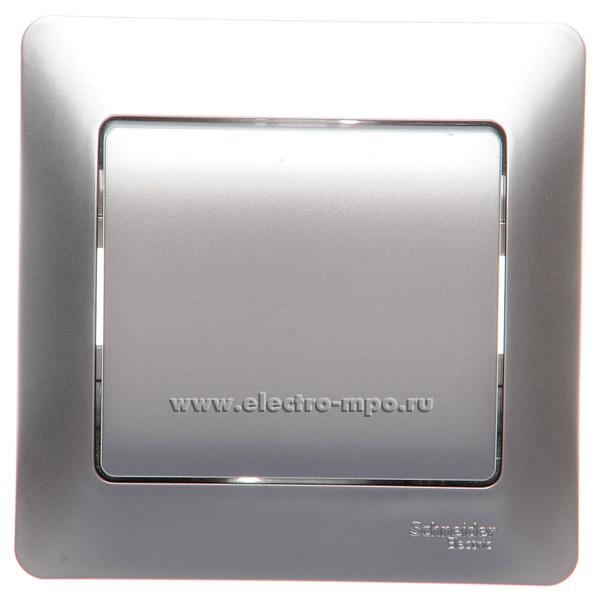 Ю1000. Выключатель Glossa GSL000312 1кл. с/п алюминий (Systeme Electric)