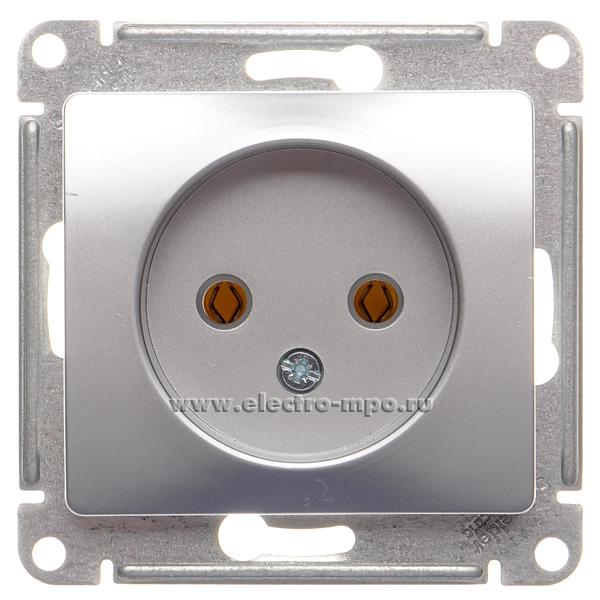 Ю1024. Механизм Glossa GSL000341 розетки с/п алюминий (Systeme Electric)